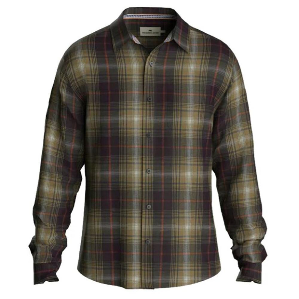 NWT The Normal Brand Jackson Button Up in Brown Plaid Men’s Sz. L
